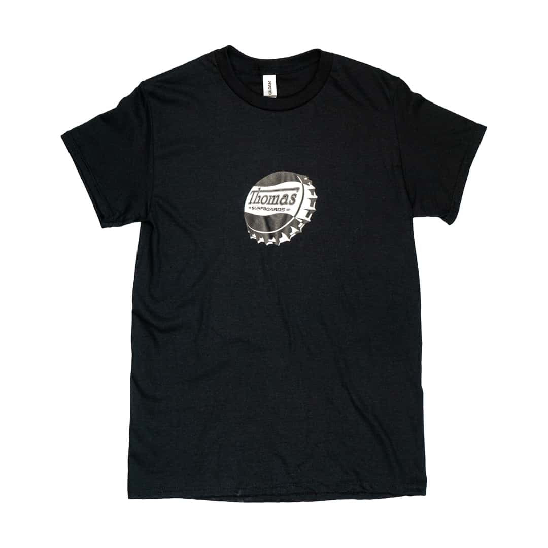 Thomas Bottle Cap T-Shirt Black – Thomas Surfboards
