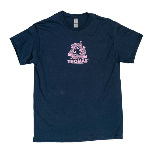 Thomas Repair & Reuse T-Shirt Navy Blue