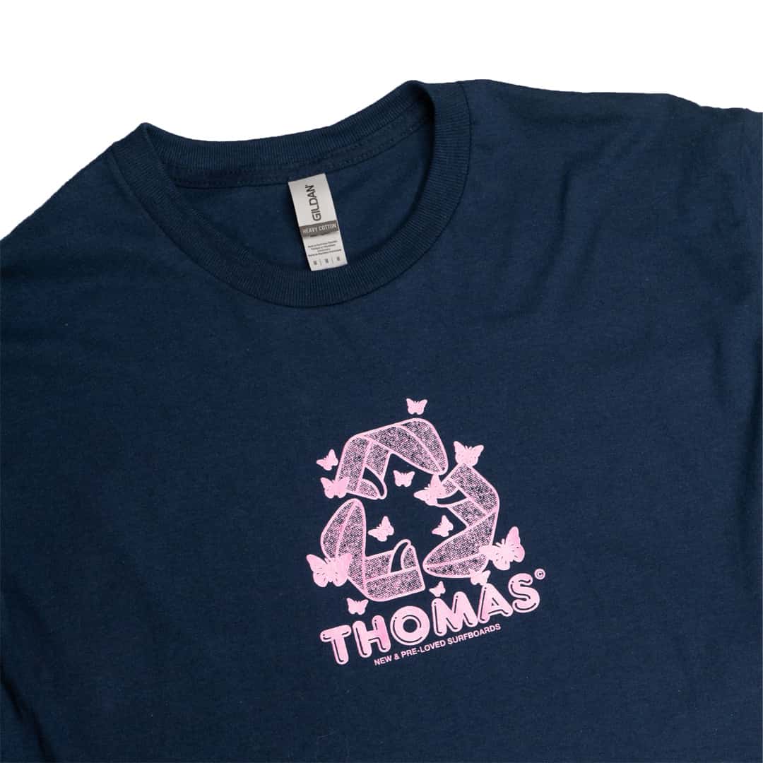 Thomas Repair & Reuse T-Shirt Navy Blue