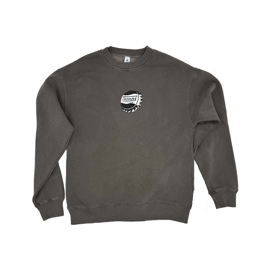 Thomas Bottle Cap Crew Jumper Faded Grey