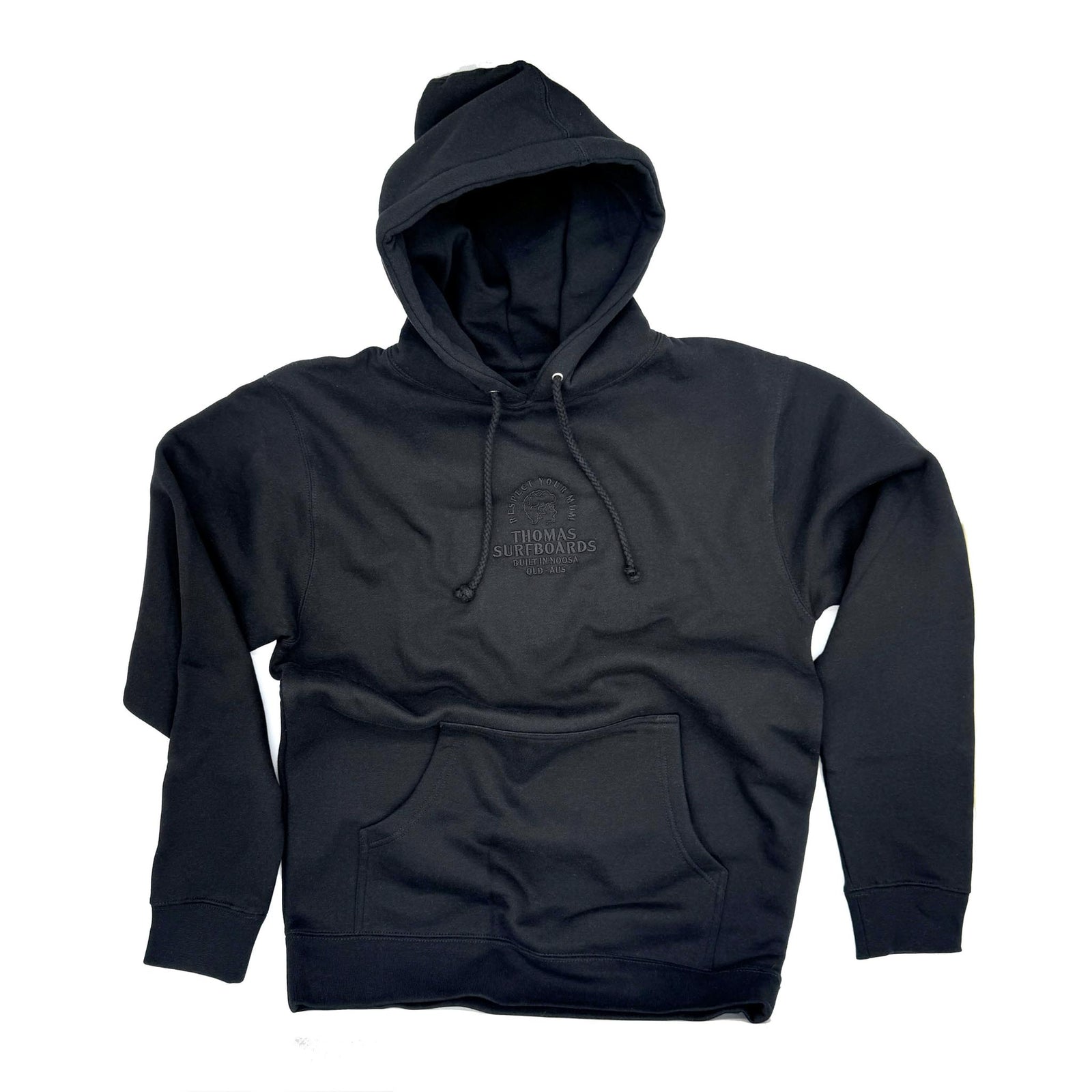 Thomas Girl Head Embroidered Hoodie Black