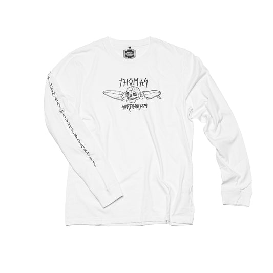 Thomas x Ady Putra Skull Long Sleeve T-Shirt White