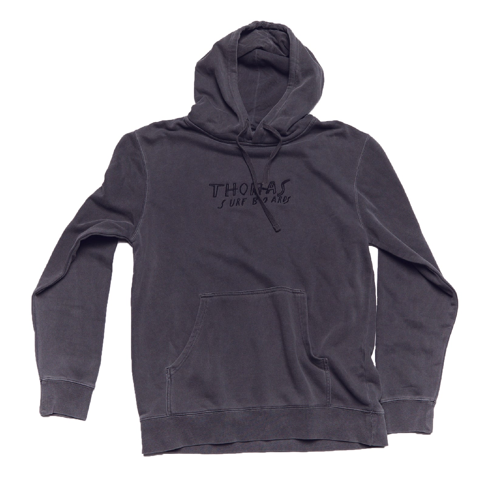 Thomas x Bob Moore Embroidered Hoodie Stone Washed Black