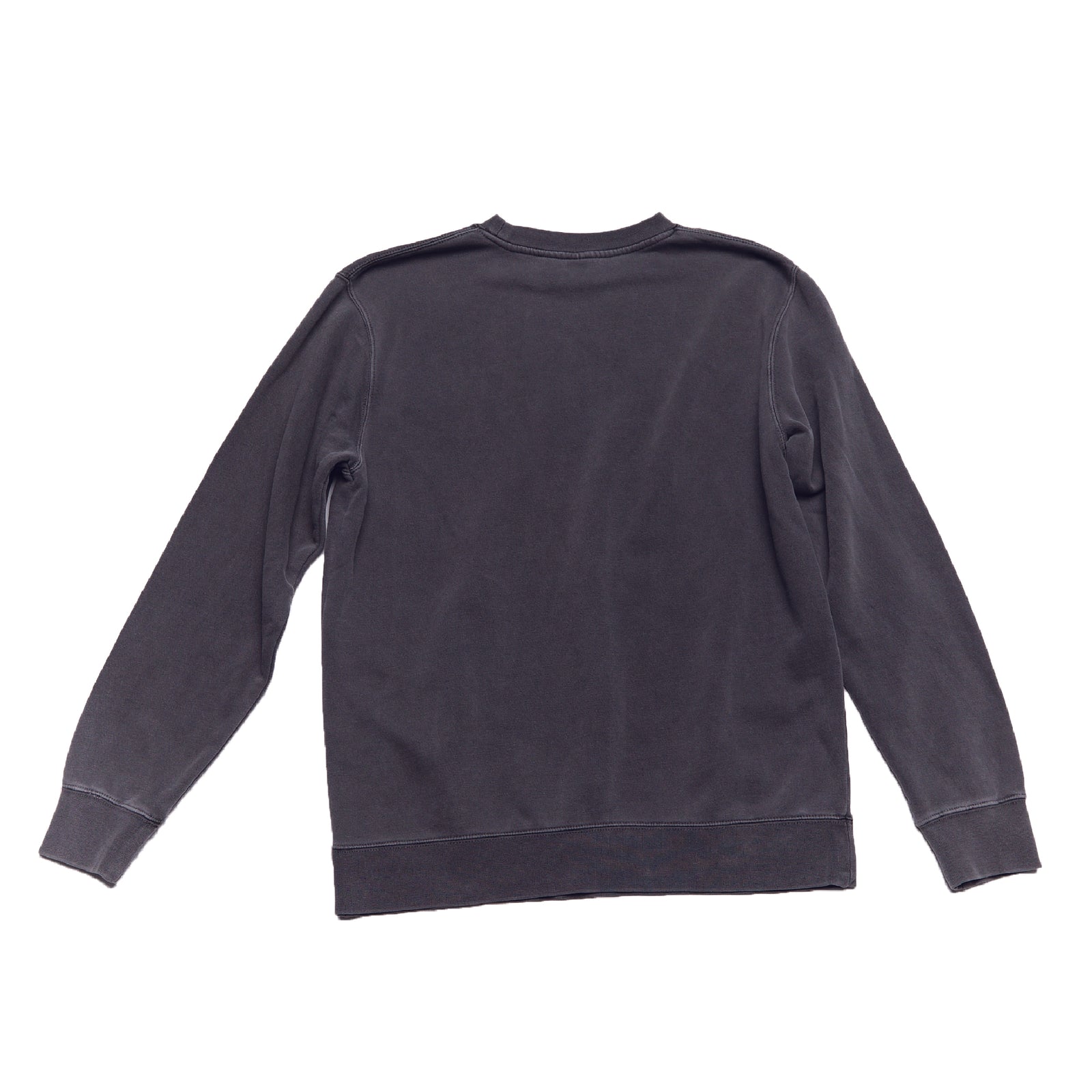 Thomas Girl Head Embroidered Crew Neck Stone Washed Black